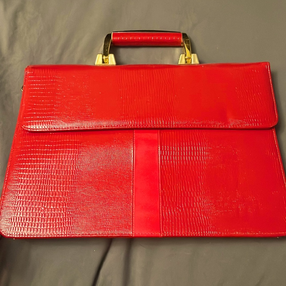 Red Vintage Suitcase Bag! Like New